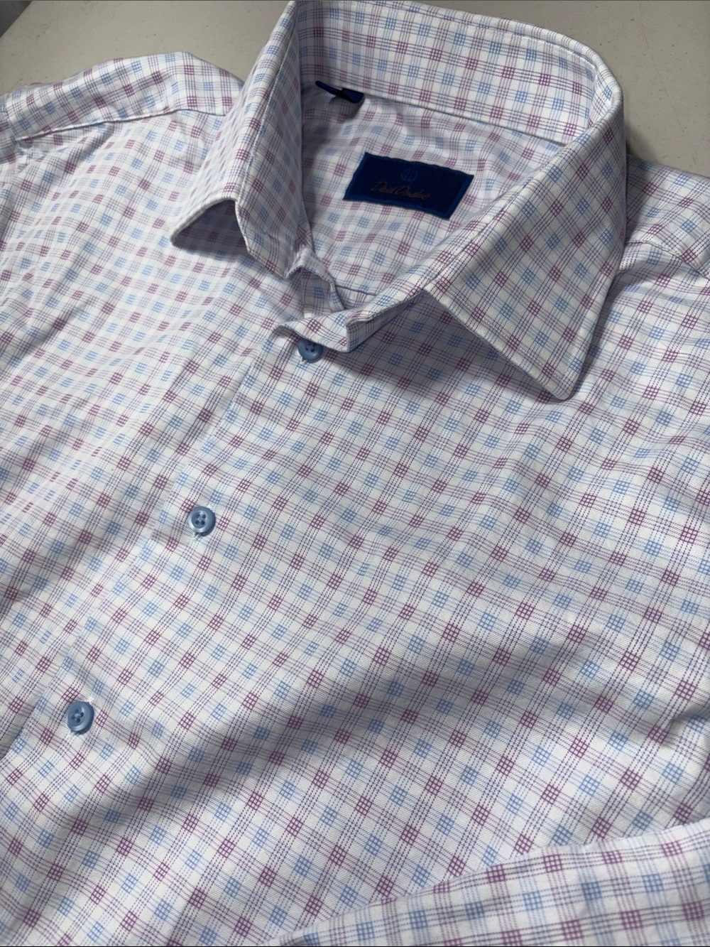 David Donahue Fancy Dress Shirt 17 36/37